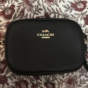 Coach Black Pebbled Leather Crossbody Bag